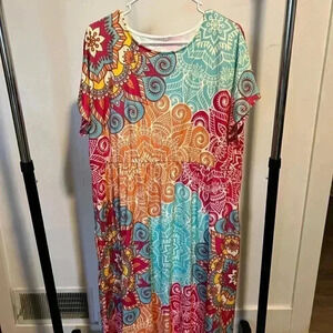 NWT Pink Daisy Dress Size 2X 1027*